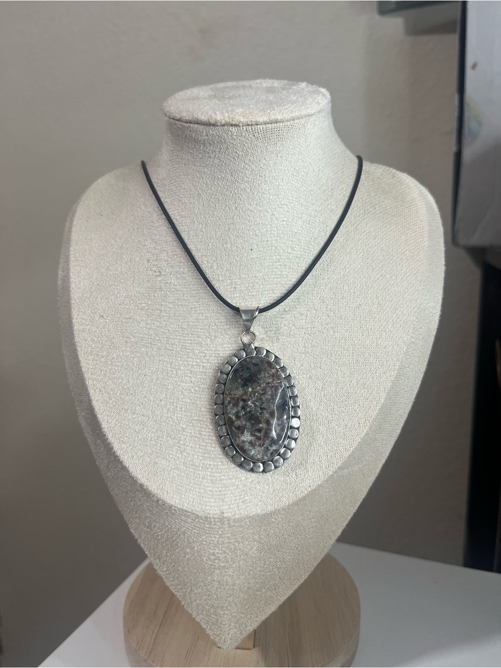 Sugilite Oval Pendant in 925 Sterling Silver Bezel